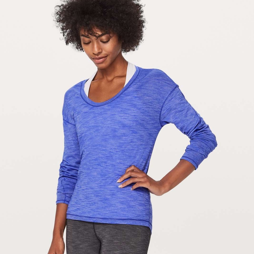 Lululemon Meant To Move Long Sleeve Heathered Blazer Blue